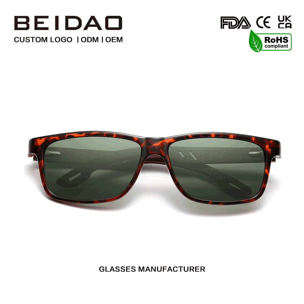 Dành cho kính râm phân cực Unisex Walnut TR90 Frame