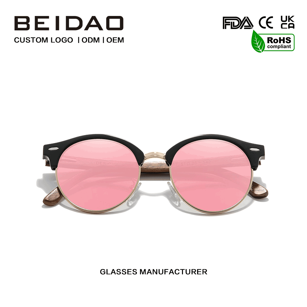 Kính mát lái xe bằng gỗ óc chó UV400 hiện đại