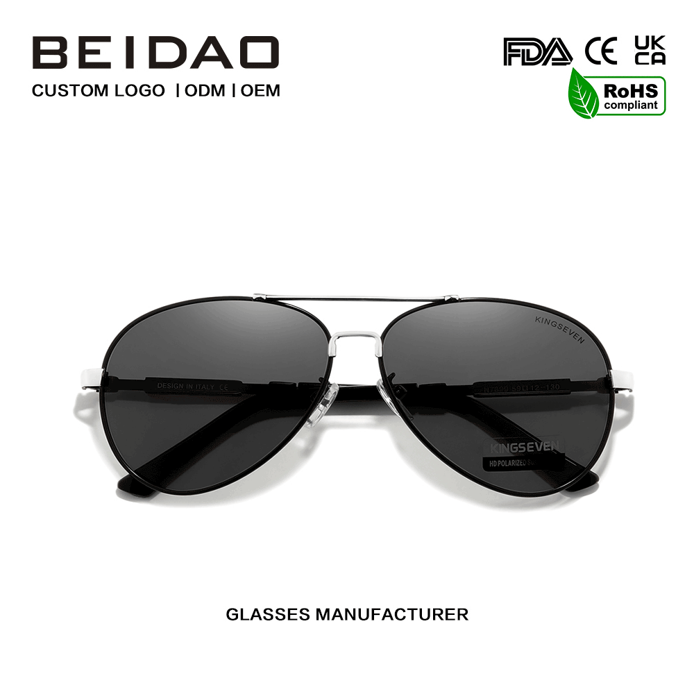 Kính râm toàn vành bằng nhôm phân cực với tròng kính Polycarbonate